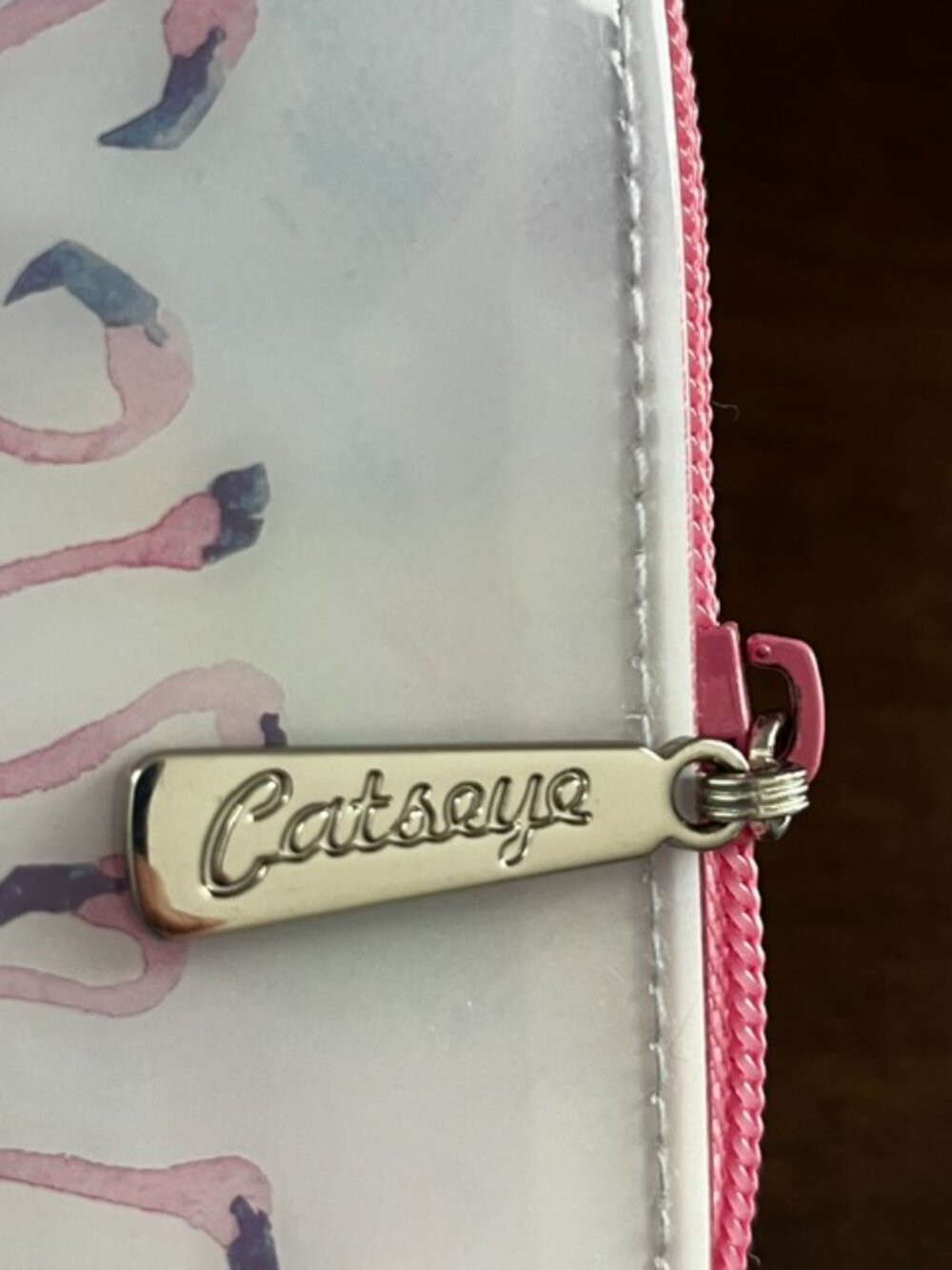 Catseye London Flamingo Cosmetic Bag White Pink - Picture 5 of 6